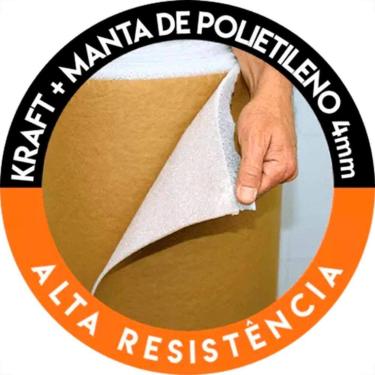 Imagem de Papelao Salva Piso Salvabras Eco 100Cm X 25M - Papel Kraft Com Plastic