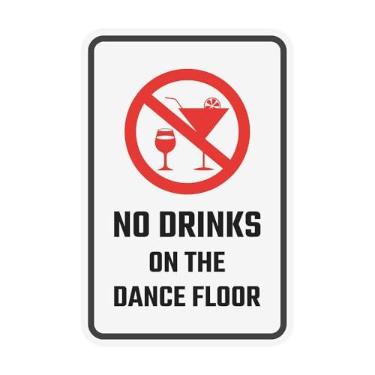 Imagem de Retrato redondo mais sem bebidas na pista de dança parede ou placa de porta | Restrições de alimentos e bebidas - Grande