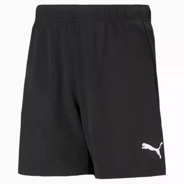 Imagem de Short Puma Teamrise Futebol Infantil - Preto - 13-14A, Preto, 13-14A