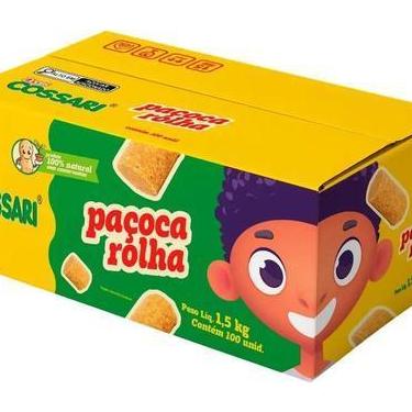Imagem de Paçoca Rolha Amendoim Tradicional Caixa 100 Unidades 15g - Cossari