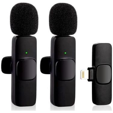 Imagem de Kit 2 Microfone de Lapela Sem Fio Wireless Um Receptor Profissional Al