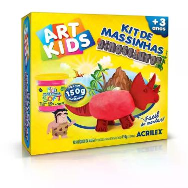 Imagem de Massa para Modelar Criativa ART KIDS Dinossauro 3 Vermelho