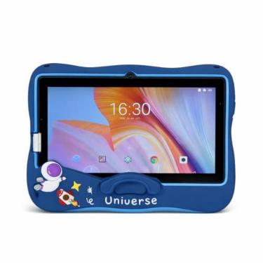 Imagem de Tablet Infantil 7" Android 12 4GB 64GB WiFi Controle Parental Capa Resistente Crianças (Azul)