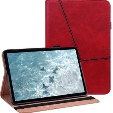 Imagem de ALILANG Capa para Samsung Galaxy Tab A11 Plus 2025/A9 Plus 2023 11 polegadas com suporte para caneta, capa de couro PU para tablet Samsung Tab A9 Plus 2023 - vermelha