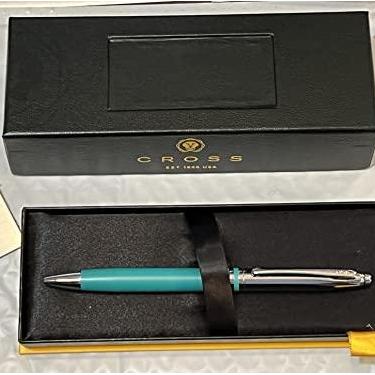 Imagem de Cross Coleção Limitada Clássica Avitar Matte TEAL Barrel com Cromo Polido Marcações Caneta de Presente de Luxo Ponta Média