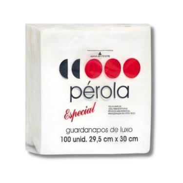 Imagem de Guardanapo de Papel Pérola, 19,5 x 20 cm, 50 Pacotes com 100 Unidades, Branco