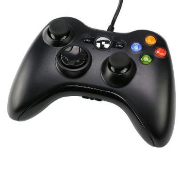 Imagem de Controle 360 Com Fio Preto Compatível PC Gamer Notebook - House Organi