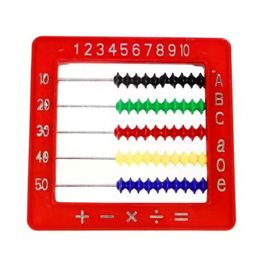 Imagem de Ábaco Didático de Plástico 5 Hastes Brinquedo Educativo - DEPOSITO