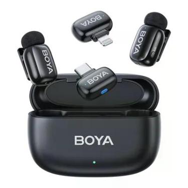 Imagem de Microfone Sem Fio Boya Mini-12 Lapela Android/ios Preto
