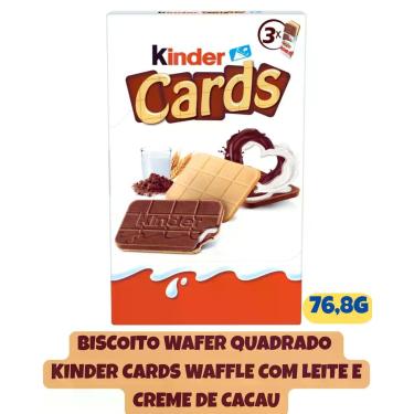 Imagem de BISCOITO WAFER QUADRADO KINDER CARDS 76,8g IMPORTADO