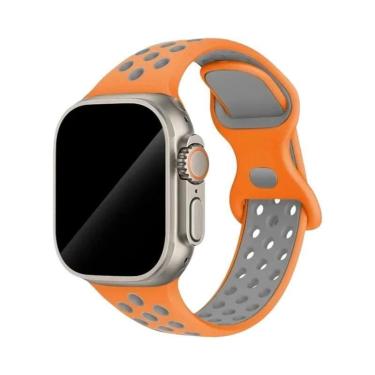 Imagem de Pulseira De Borracha Colorida Para Apple Watch Band 44mm 45mm 46mm 49m