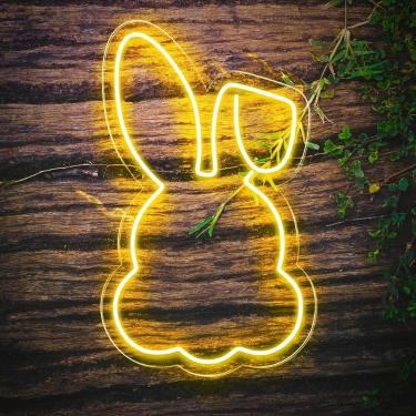 Imagem de Painel Neon Led Coelho da Páscoa Decorativo Desenho - Bloom