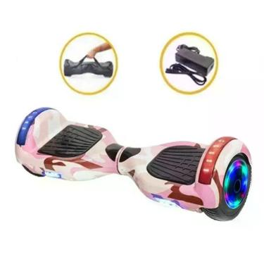 Imagem de Hoverboard Overboard Skate Elétrico Led Rosa Camuflado Nº23
