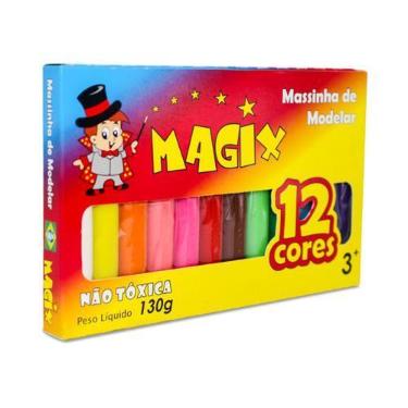 Imagem de Massinha Para Modelar Atóxica 12 Cores Magix 130g