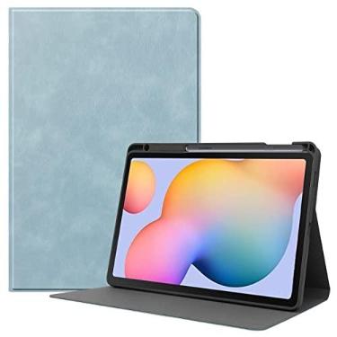 Imagem de Capa para tablet Capa para Samsung Galaxy Tab S6 Lite 2022（SM-P613/P619) 2020 SM-P610/P615 Tablet, Premium Couro PU Business Stand Folio Cover, W Auto Wake/Sleep Case, Anti-choque, Anti-drop Case Esto