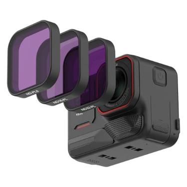 Imagem de NEOSOU Kit de filtro ND PL de encaixe para Insta360 Ace Pro 2, pacote com 3 ND8/PL ND16/PL ND32/PL Filtro de densidade neutra polarizador HD vidro óptico para acessórios Insta 360 Ace Pro