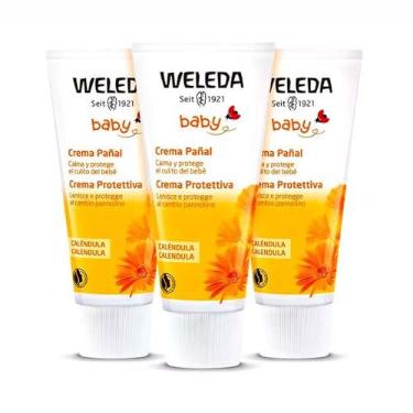 Imagem de Kit 3 Creme para Assadura de Bebê Calêndula Baby Weleda 30ml Previne e Trata Assaduras, Uso Diário desde o 1º Dia de Vida