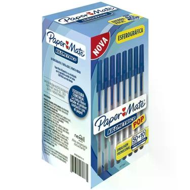 Imagem de Caneta Esferografica Kilometrica 100 POP Azul - Paper Mate