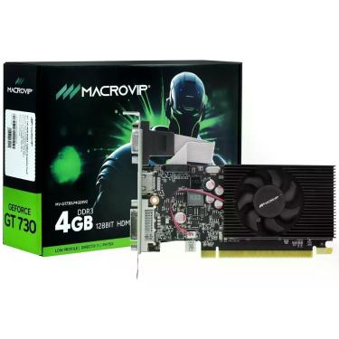 Imagem de Placa de Vídeo Geforce GT 730 4GB DDR3 128-bit HDMI VGA DVI Low Profile Gamer Escritório Macrovip