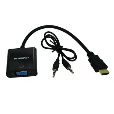 Imagem de Adaptador HDMI Macho para VGA Femea MONOCRON Conversor de Video 1080p 