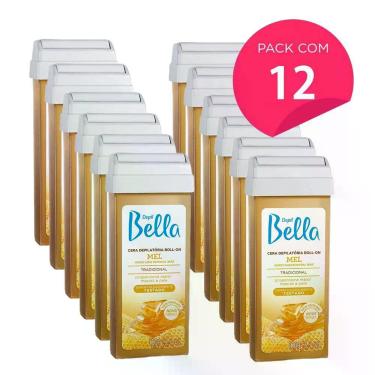 Imagem de Kit 12 Cera Depilatória Roll On Depil Bella Mel Refil 100g