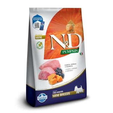 Imagem de N&D Pumpkin para Cães Adultos de Raças Mini e Pequenas Sabor Cordeiro, Abóbora e Blueberry 10,1Kg