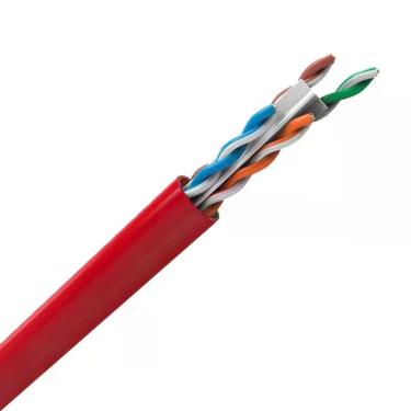 Imagem de Cabo de Rede U-UTP Cat.6 CMX 305M Vermelho para Transmissão de Dados Interna Furukawa