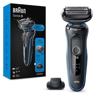 Imagem de Braun Barbeador elétrico masculino recarregável série 5 5018s com aparador de precisão