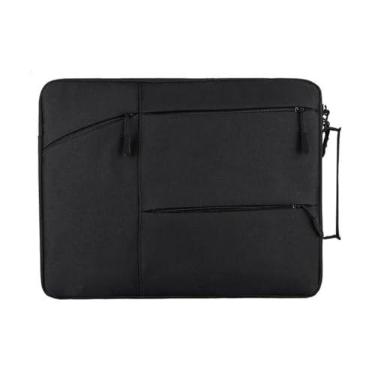 Imagem de Capa para Notebook Impermeável com Bolsos Frontais e Alçavarias cores MacBook Air Pro (Preta, 15.6)