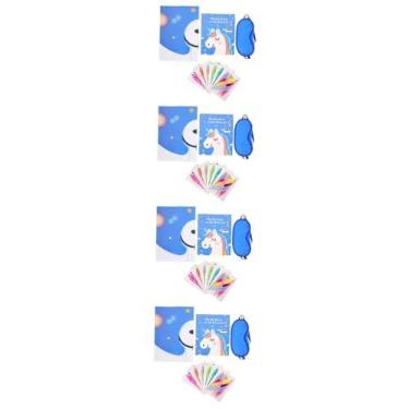Imagem de ifundom 4 Conjuntos adesivos de unicórnio brinquedo de festa de unicórnio adesivos para crianças brinquedos jogo de festa unicórnio artigos para festa de aniversário de unicórnio único PIN