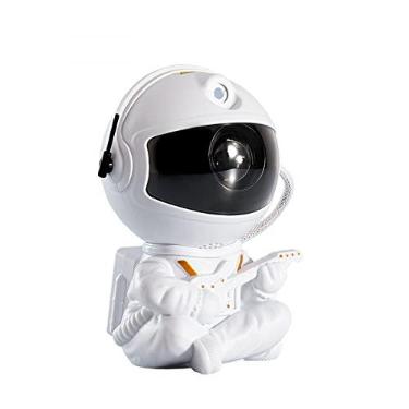Imagem de Projetor Astronauta Galaxy Luz Noturna Céu Estrelado Colorido RGB LED Decoração do Quarto Lâmpada de Cabeceira do Quarto Humor Romântico Presente Infantil Com Controle Remoto (branco 1)