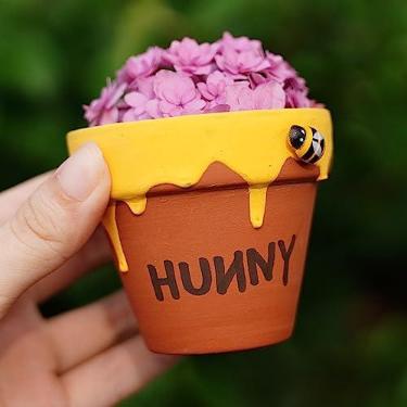 Imagem de Pacote com 6 potes de mel, para cupcake, lembrancinha de festa, plantador, lembrancinha de festa para chá de bebê, vaso de decoração de festa de 1º aniversário