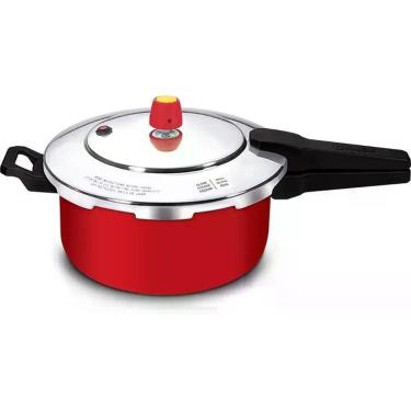Imagem de Panela de Pressão Fechamento Externo Antiaderente New Line Red 5 Litro
