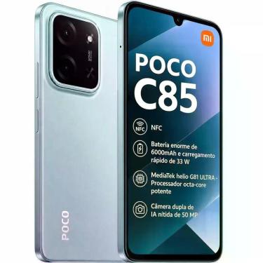Imagem de Xiaomi POCO C85 NFC 120Hz 256GB 8GB Câmera 50MP Tela 6.88 120Hz NFC Sm