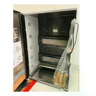 Imagem de Churrasqueira a Gás com Assador Rotativo Tipo Forno com 5 Espetos AGR-05 Bivolt para Churrasco sem Fumaça 110V