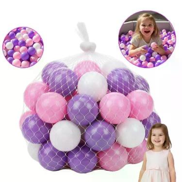 Imagem de 50, 100 Bolinhas Para Piscina Rosa Não Amassam Princesas Cor:50 Bolinh