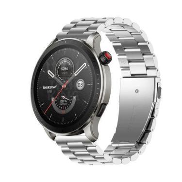 Imagem de Pulseira metal elos aço inox para smartwatch gtr 4 - TECH KING, Prata