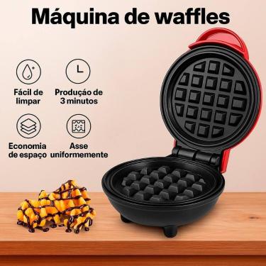 Imagem de Mini Waffle Máquina Portátil Rápida Qualquer Momento 110V - Relet