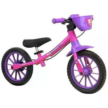 Imagem de Bicicleta Infantil Nathor Equilíbrio - Balance Bike Rosa - Selim PU, 1