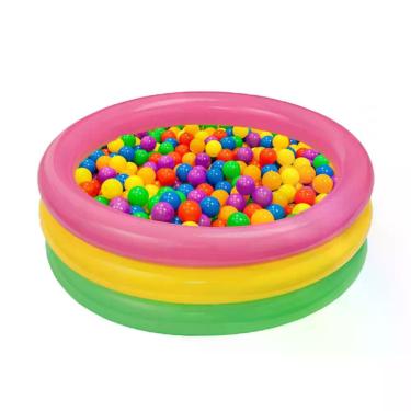 Imagem de Piscina De Bolinha  + 100 Bolinhas Plásticas + Bomba  - Intex, 395L bo