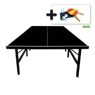 Imagem de MESA DE PING PONG MDP 15mm COR PRETA 1010 KLOPF + KIT COMPLETO 5030