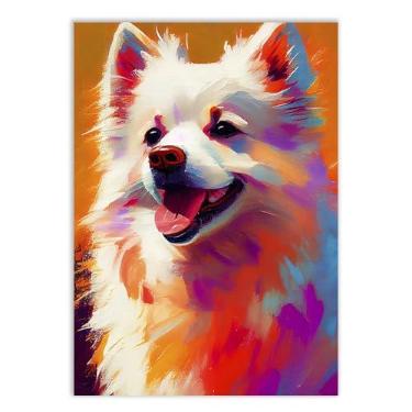 Imagem de Placa Quadro Decorativo Cachorro Cão Lulu Da Pomerania Ilustração Decoração Poster Quarto Sala