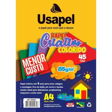 Imagem de Bloco para Educacao Artistica Usapel 8CORES A4 85G 45FLS - Usa Folien