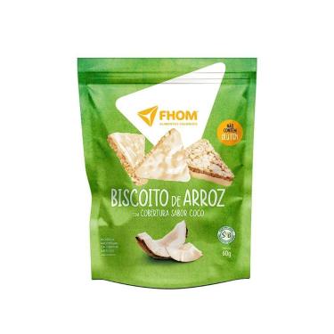 Imagem de Biscoito de Arroz Com Cobertura de Coco Fhom 60g
