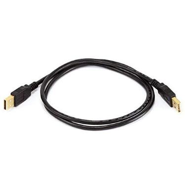 Imagem de Cabo USB 2.0 Monoprice 105442, entrada tipo A para entrada tipo A, banhado a ouro, 91 cm, preto