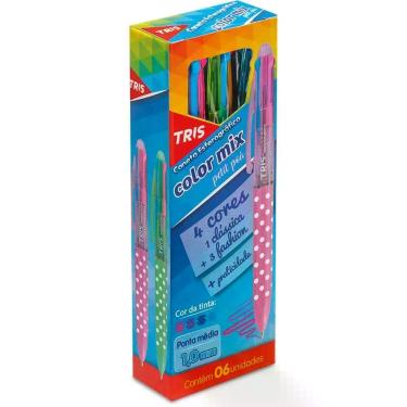Imagem de Caneta Esferografica TRIS Color MIX Poa 1.0MM 4CORE - Summit