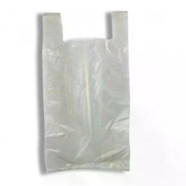 Imagem de Sacola Plástica 45x60 5 kg para Transporte com Alta Resistência Reciclada Branca Higipack