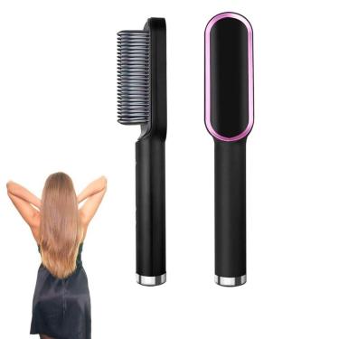 Imagem de Escova 3 em 1 Alisadora Elétrica Profissional Cabelo Liso 110/220v Biv