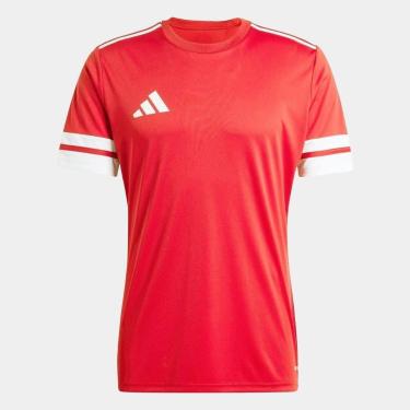 Imagem de Camiseta Adidas Squadra 25 Masculina, Vermelho, Branco, G