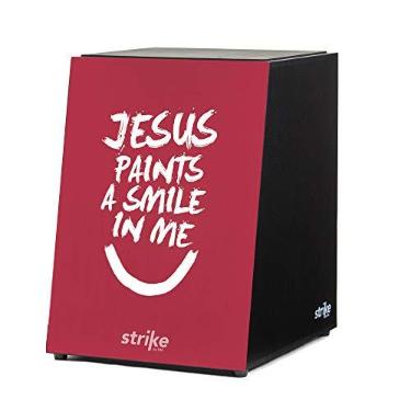 Imagem de Cajon FSA Instrumento de percussão profissional feito à mão - graves profundos, som de caixa nítido, madeira brasileira, design ergonômico de inclinação Sk4014 Jesus